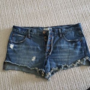 Free People denim cutoff shorts, size 28